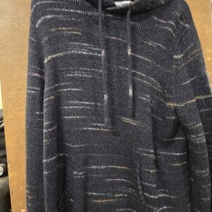 Old Navy Men's Dark Knit Sweater with Multicolor Accents